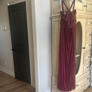 David's Bridal Rich Burgundy Dress